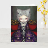 "La carte de voeux de duchesse violette" (Fleur jaune)