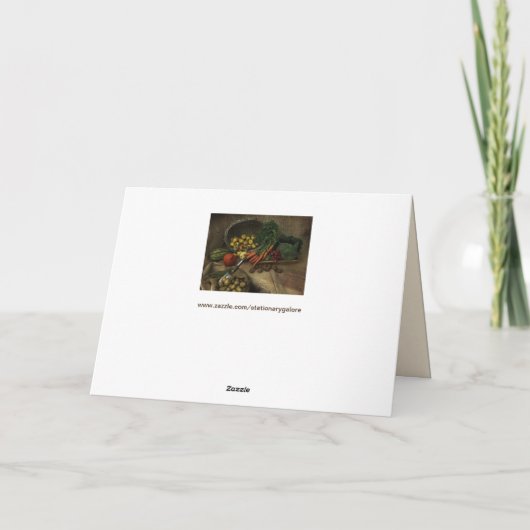 la carte de vœux de la récolte (Dos)