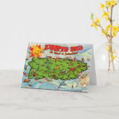 La carte de voeux de l'île de Porto Rico (Fleur jaune)