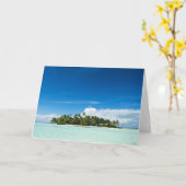 La carte de voeux de l'île horizontale (Fleur jaune)