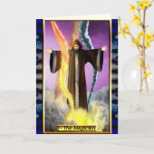 La carte de voeux de magicien de tarot de Banx (Fleur jaune)