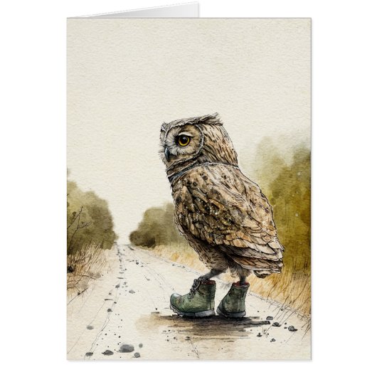 La carte de voeux de marche solitaire (Devant)