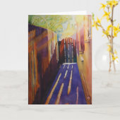 La carte de voeux de porte (Fleur jaune)