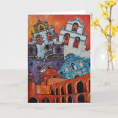 La carte de voeux de San Antonio de cinq missions (Fleur jaune)