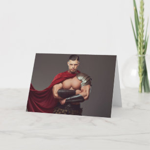 La carte de vœux gay Gladiateur