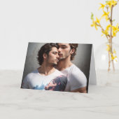 La carte de vœux gay pour couple (Fleur jaune)