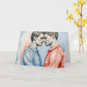 La carte de vœux gay pour couple (Fleur jaune)