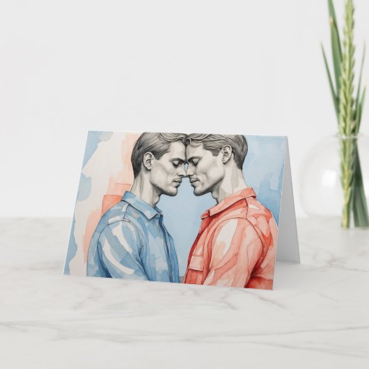 La carte de vœux gay pour couple (Devant)