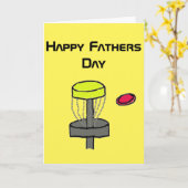 La carte de voeux heureuse de golf de disque de (Fleur jaune)