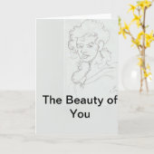 La carte de voeux La beauté de vous (Fleur jaune)