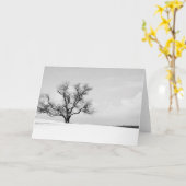 La carte de voeux One Tree in Winter (Fleur jaune)