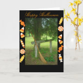 La carte de vœux post-Halloween (Fleur jaune)