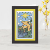 La carte de voeux Star (Fleur jaune)