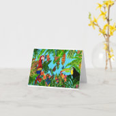 La carte de voeux vierge Rainforest (Fleur jaune)