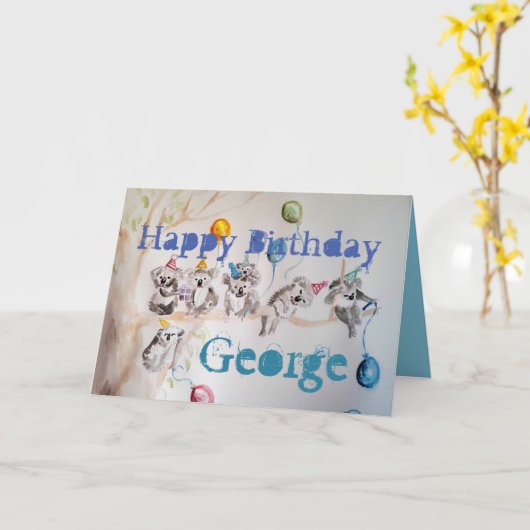 La carte d'enfant couleur aquarelle de la fête d'a (Fleur jaune)