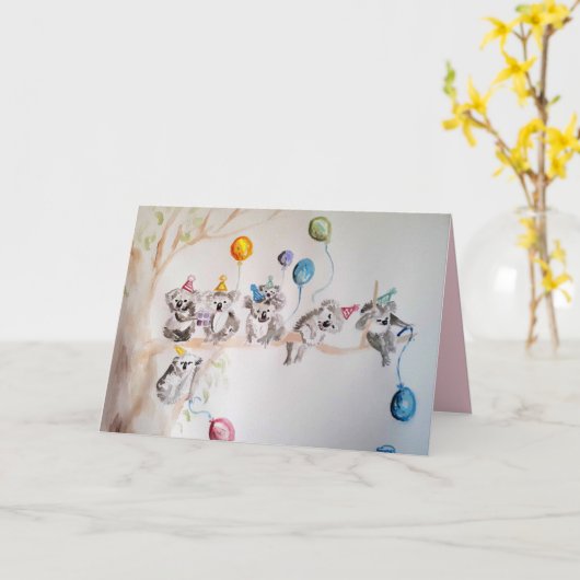 La carte d'enfant couleur aquarelle de la fête d'a (Fleur jaune)