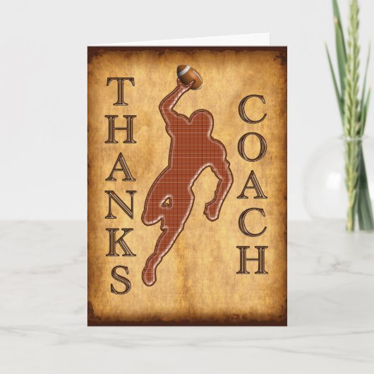 La carte d'entraîneur de football américain merci (Devant)