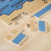 La carte des Caraïbes Puzzle 11x14 (Côté)
