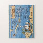 La carte des Caraïbes Puzzle 11x14 (Vertical)