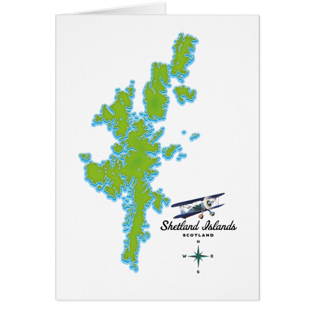 La carte des îles Shetland (Devant)