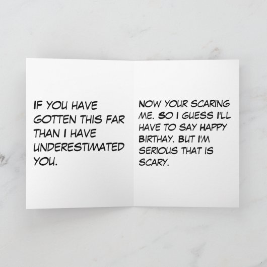 La carte d'idiot (Intérieur)