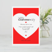La carte d'invitation de Galentine minimaliste (Debout devant)