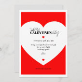 La carte d'invitation de Galentine minimaliste (Devant / Derrière)