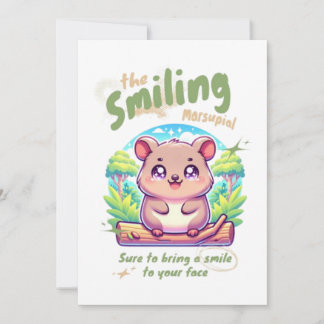 La carte d'invitation de l'animal mignon marsupial