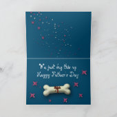 La carte drôle w/Basset de "fête des pères" traque (Intérieur)