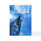 La carte du 55e anniversaire du loup fantôme hurla