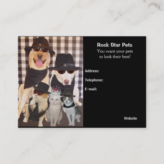 La carte du Groomer (Devant)