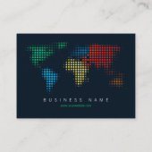 La carte du monde pointille le carte de visite (Dos)