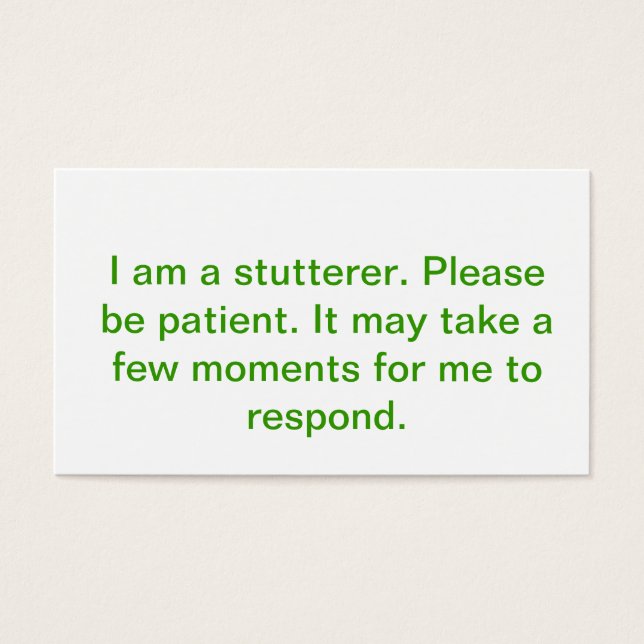 La carte du stutter (Devant)