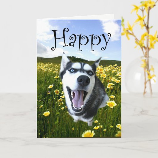 La carte enrouée la plus mignonne de joyeux (Fleur jaune)