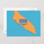 La carte et le drapeau d'Aruba (Devant / Derrière)
