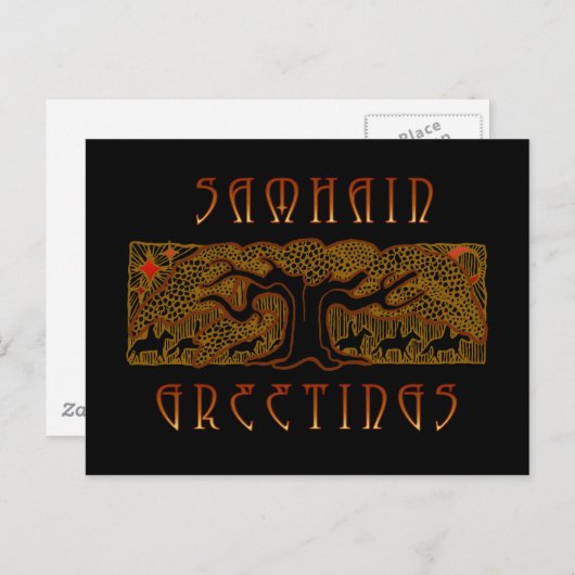 La carte Great Tree Samhain (Devant / Derrière)