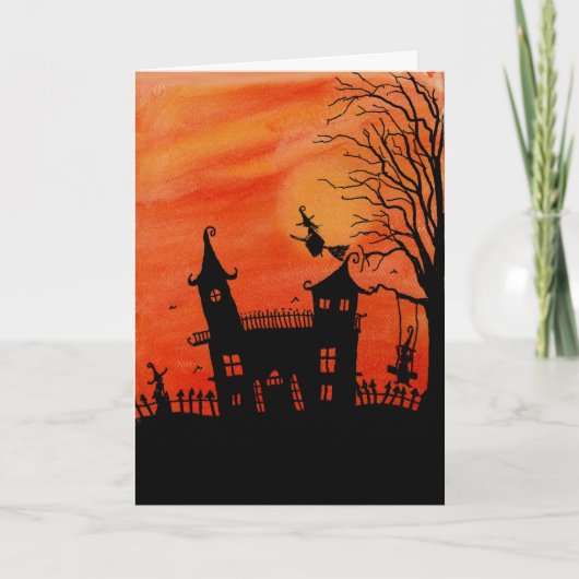 La carte hantée de Halloween de Chambre de (Devant)