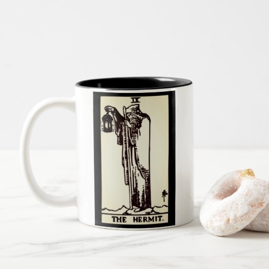 la carte hermit tarot | mug (Avec donut)