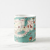 La carte illustrée des Outer Banks sur un mug (Centre)