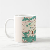 La carte illustrée des Outer Banks sur un mug (Gauche)