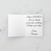 La carte, la dernière carte que vous aurez jamais  (Intérieur)