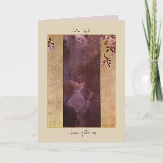 La carte Love Valentine par Gustav Klimt 1895 (Devant)