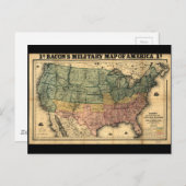 La carte militaire des États-Unis de Bacon (1862) (Devant / Derrière)