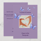 La carte moderne des Fêtes des nouveaux mariés (Devant / Derrière)