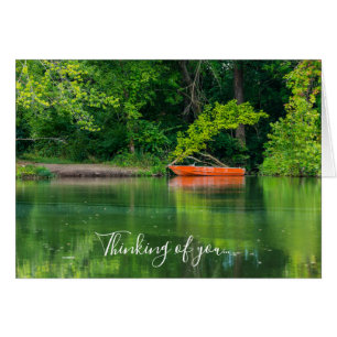 La carte Orange Boat Thinking Of You