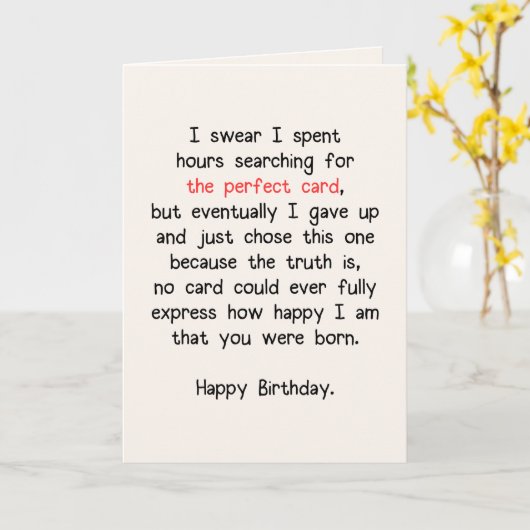 La Carte Parfaite (Anniversaire) #1 (Fleur jaune)