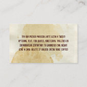 La carte perforée de tache de café (Dos)