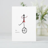 La carte plat Unicycle (Debout devant)