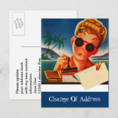 La carte postale a déplacé le nouveau changement (Devant / Derrière)