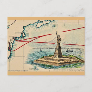 La carte postale ancienne de la Statue de la Liber